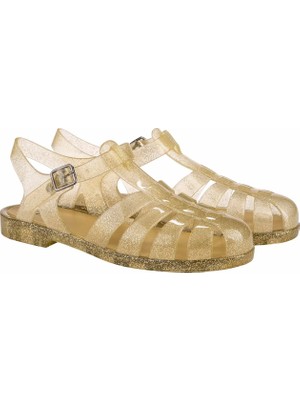 Igor 36-40 Numara Arası Bıarrıtz Glıtter Şeffaf Simli Sandalet - Şeffa-Gold