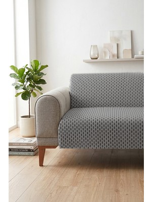 Decomia Home Livia Kabartmalı Evcil Hayvan Dostu Koltuk Örtüsü Çok Amaçlı Kaymaz Süngerli (165X205 Cm)