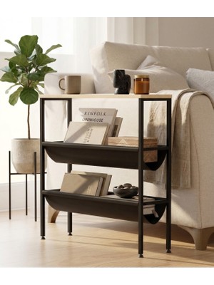 Mobflix Yan Sehpa Kahve Koltuk Tepsisi Dekoratif Modern Sehpa Zigon Sehpa Orta Sehpa Ayarlanabilir Ayak