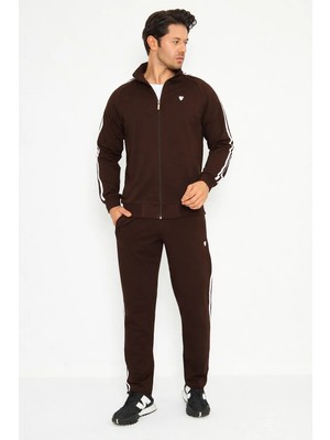 Trendhill Erkek Pamuklu Eşofman Takımı Kahve 201550-KA