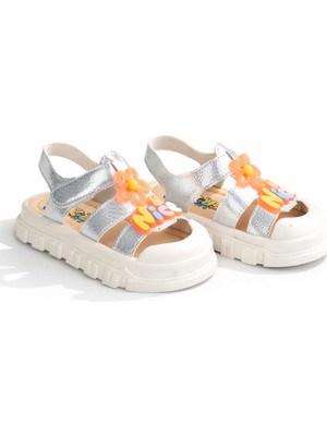 Minibonito Kız Erkek Çocuk Sandalet Sevimli Figürlü Cırtlı Yazlık Ayakkab