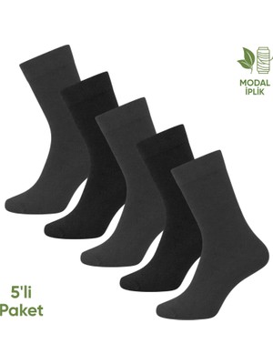 Asyaink Modal Iplik Erkek Soket Çorap - 5 Çift - Dikişsiz - Atlas - 18002 - Set 7