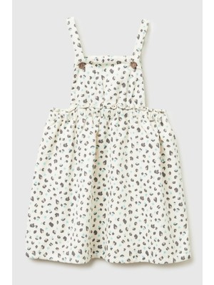 United Colors Of Benetton Krem Mix Kadın / Kız Kk_tamamı Desenli Ayarlanabilir Askılı Kadife Tulum Elbise Model Kodu: 4JBTGT00OKREM Mix