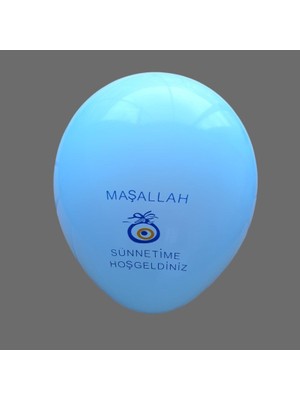 Kuzey Oyuncak Yüksek Kalite 29 Adet Beyaz Sünnet Balonu Maşallah Sünnetime Hoşgeldiniz Yazılı Beyaz Balon