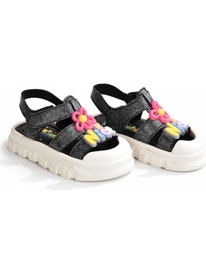 Minibonito Kız Erkek Çocuk Sandalet Sevimli Figürlü Cırtlı Yazlık Ayakkab