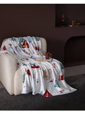Madame Coco Soneau Welsoft Baskılı Tv Battaniye - Renkli - 130X170 cm