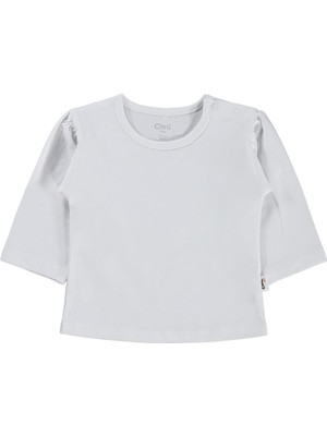 Civil Baby Düz Basic 6-18 Ay Sweatshirt - Beyaz