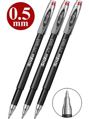 Artlantis Kırmızı Pilot Kalem Speed 25 3 Adet Scrikss Pilot Kalem 0.5mm Roller Uçlu Pilot Kalem Ince Uçlu Likit Mürekkepli Pilot