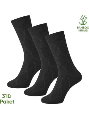 Asyaink Bambu Erkek Soket Çorap - 3 Çift - Dikişsiz - Bakü - 17672 - Set 2