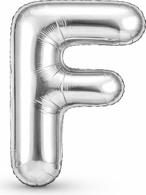 Eng Parti Dünyası F Harfi - Gümüş Folyo Harf Balon 40 Inç