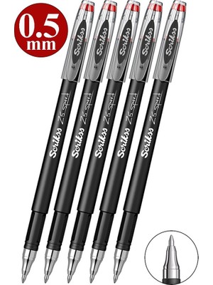 Artlantis Kırmızı Pilot Kalem Speed 25 5 Adet Scrikss Pilot Kalem 0.5mm Roller Uçlu Pilot Kalem Ince Uçlu Likit Mürekkepli Pilot