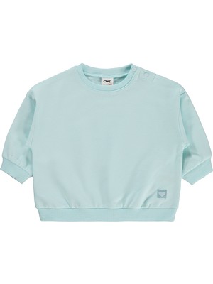 Civil Baby Civil Basic Kalp Etiketli 6-18 Ay Sweatshirt - Yeşil