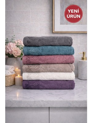 Mela Home Luna 50*90 cm 6'lı El ve Yüz Havlu Seti- Çeyizlik- Hediyelik - Mutfak %100 Pamuklu