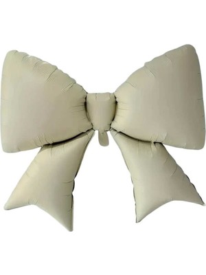 İrem Parti Dükkanı Krem Kurdele Fiyonk Folyo Balon 98X75 cm