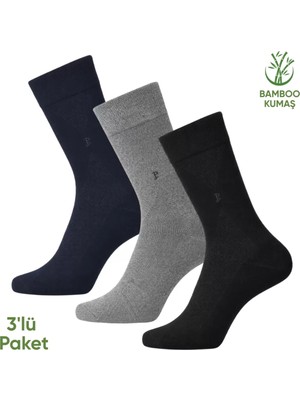 Asyaink Bambu Erkek Soket Çorap - 3 Çift - Dikişsiz - Gagavuz - 17666 - Set 4