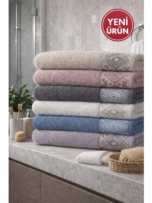 Mela Home Etnik Desenli 50*90 cm 6'lı El ve Yüz Havlu Seti- Çeyizlik- Hediyelik - Mutfak %100 Pamuklu