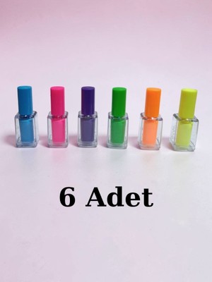 Nostaljik Lezzetler Oje Şeklinde 6 Adet Fosforlu Kalem