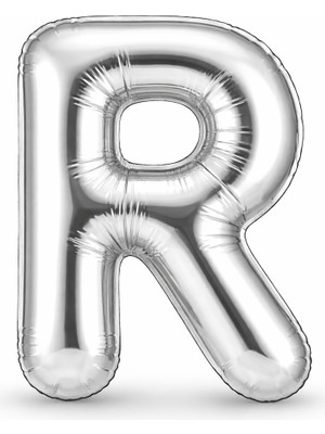Eng Parti Dünyası R Harfi - Gümüş Folyo Harf Balon 40 Inç