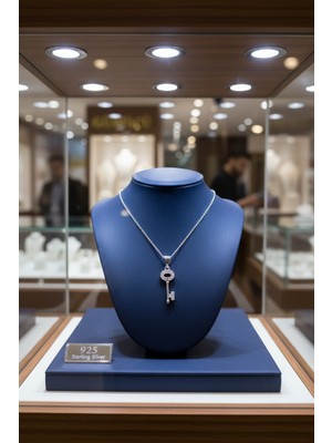 Anka Mücevherat 925 Ayar Gümüş Anahtar Kadın Kolye