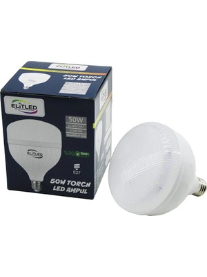 Krm Elitled El-02 12/50 50W Torch LED Bulb Ampul Beyaz - 6400K E27 5500 Lümen 20.000 Saat Ömür (