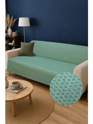 Decomia Home Elora Kabartmalı Yumuşak Koltuk Örtüsü Çok Amaçlı Koltuk Şalı Kaymaz Süngerli (165X205 Cm)