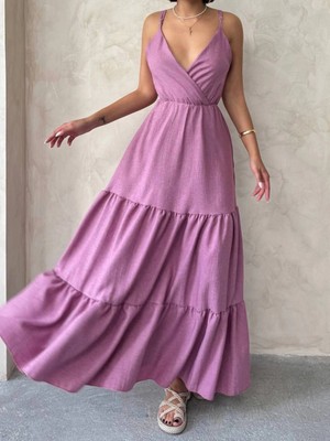 Trend Movira Fırfırlı Katlı Elbise S255049