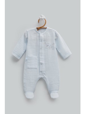 Caramell 0-6 Ay Arası First Car Patikli Tulum - Mavi