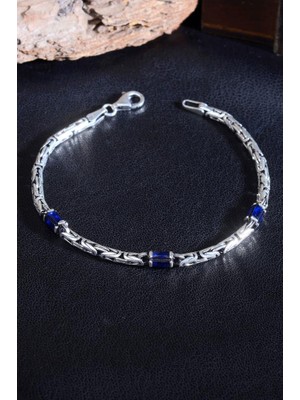 Innuendo 925 Ayar Gümüş Kazaziye Boncuklu Erkek Bileklik