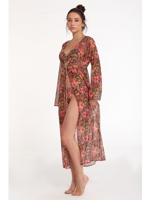 Argento Önü Açık Uzun Kaftan 2106-3015