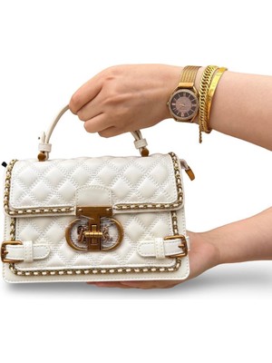 Guja Beyaz Kadın Omuz Çantası C1009