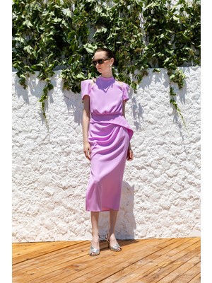 Kameya Cut-Out Midi Elbise