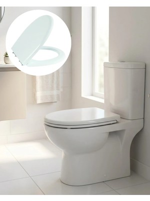 Uslucan Alışveriş Standart Klozet Kapağı Universal Uyumlu Kolay Temizlik Kaydırmaz Taban Tasarım