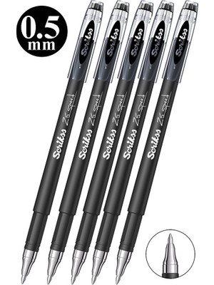 Artlantis Siyah Pilot Kalem Speed 25 5 Adet Scrikss Pilot Kalem 0.5mm Roller Uçlu Pilot Kalem Ince Uçlu Likit Mürekkepli Pilot