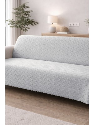 Decomia Home Boeno Kabartmalı Yumuşak Koltuk Örtüsü Çok Amaçlı Koltuk Şalı Kaymaz Süngerli (165X205 Cm)