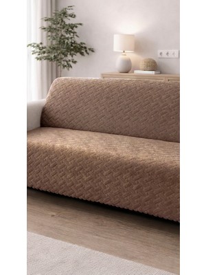 Decomia Home Boeno Kabartmalı Yumuşak Koltuk Örtüsü Çok Amaçlı Koltuk Şalı Kaymaz Süngerli (165X205 Cm)