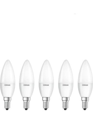Osram LED Value 4.9W Mum Sarı Işık E-14 Ampul 470 Lm (5 Adet)