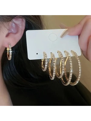 Blue Cat Bijouterie Halka Küpe 6'lı Set