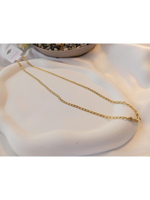 Xuping Jewelry Euro Aksesuar Xuping 14 Ayar Altın Kaplama Klasik Zincir Kolye - 45 cm