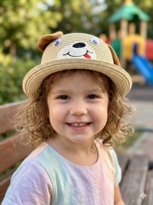 Şapkacımadam Çocuk Hasır Yazlık Şapka