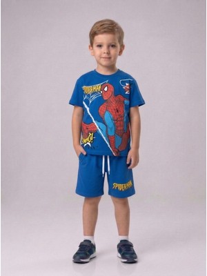 Jeliboom Erkek Çocuk Örümcek Adam Baskılı Şortlu Takım