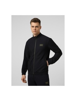 EA7 Erkek Normal Kesim Dik Yakalı Fermuarlı Uzun Kollu Lacivert Sweatshirt 7M001338 AF21099-UB102