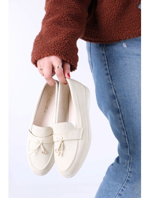 Sefayol Julita Bej Süet Günlük Kadın Ayakkabı