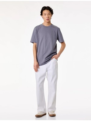 Koton Gri Erkek Regular Fit Bisiklet Yaka Pamuklu Basic Kısa Kollu Tişört Model Kodu: 6SAM10011MKGRI