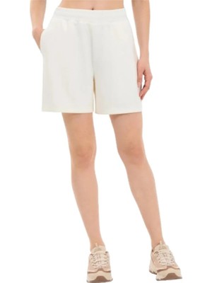 Skechers W Soft Touch Regular Sweatshort S2610036-3855 Beyaz Şort