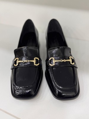 Victoria Shoes Loafer Dolgu Topuklu Rugan Ayakkabı