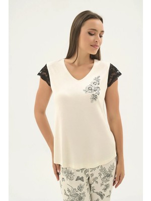 Sevim 17370 Kadın Baskılı Pijama Takım