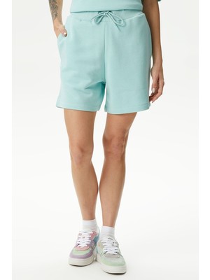 Lacoste Women's Loose Fit Cotton Shorts Kadın Bol Kesim Pamuk Şort Yeşil