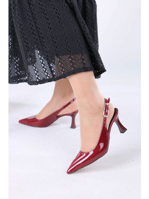 Sefayol Nicola Bordo Rugan Kadın Topuklu Ayakkabı