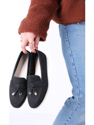 Sefayol Julita Siyah Süet Günlük Kadın Ayakkabı