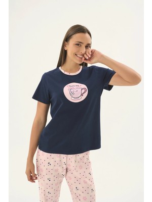 Sevim 17646 Kadın Baskılı Pijama Takım